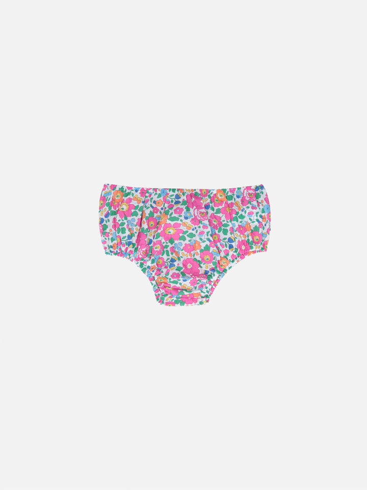 Bloomer per neonata Pimmy con stampa Betsy | REALIZZATO CON TESSUTO LIBERTY