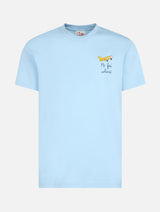 Herren-T-Shirt „Portofino“ aus Baumwolljersey in klassischer Passform mit „Mi fai volare“-Stickerei