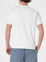 Klassisches Herren-T-Shirt „Portofino“ aus Baumwolljersey mit „Chi non muore poi ribeve“-Stickerei | INSULTI LUMINOSI SONDEREDITION
