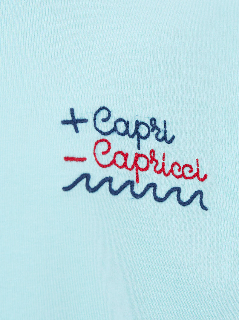 Boy cotton jersey t-shirt Portofino Jr with + Capri - Capricci embroidery  | INSULTI LUMINOSI SPECIAL EDITION