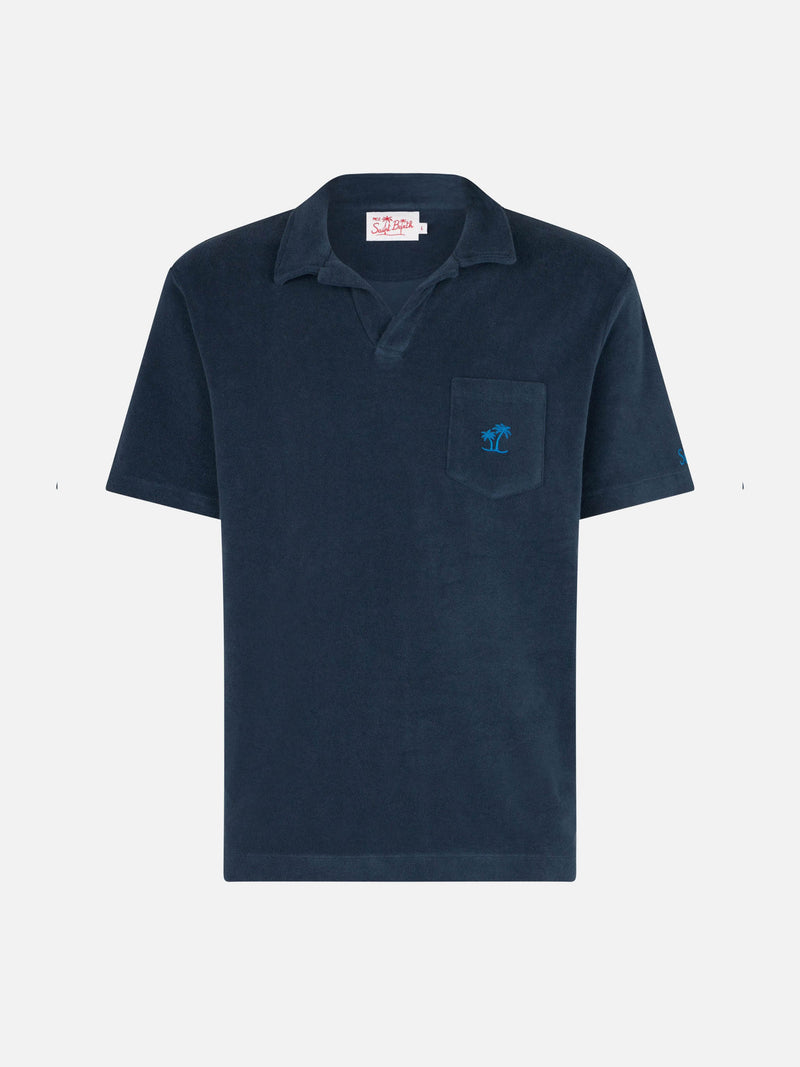 Polo in spugna blu navy da bambino Powel