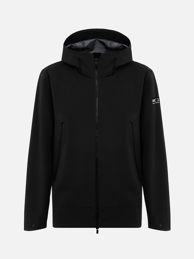 Man black 3-layers hooded jacket Parson