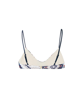 Woman bralette top with glitter aztec print