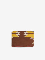 Parisienne blanket crossbody pouch bag with ethnic print