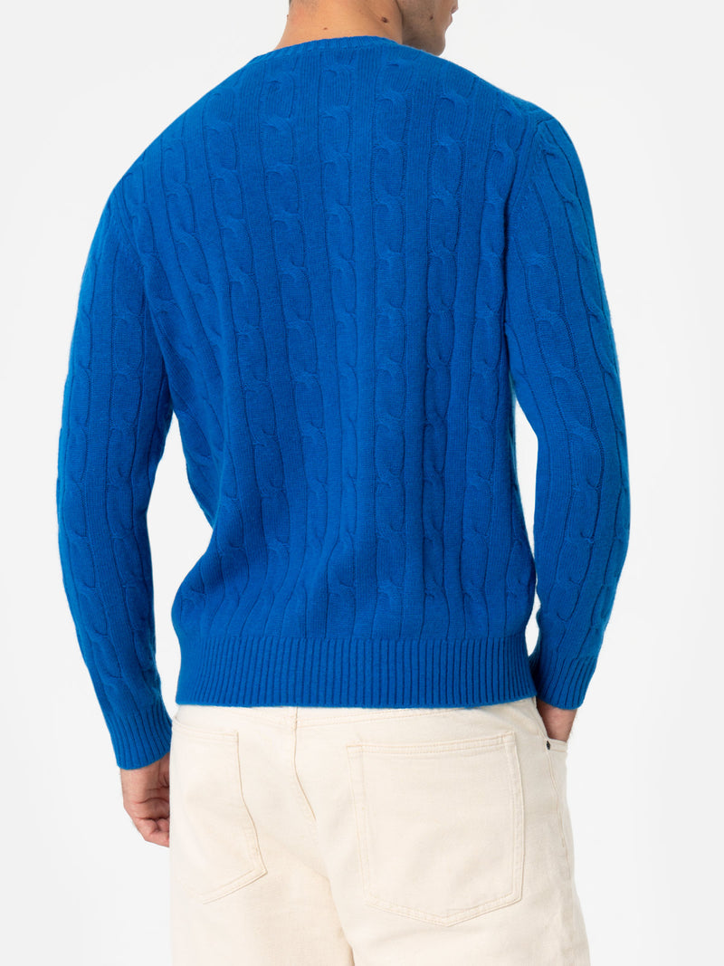 Man bluette blended cashmere crewneck sweater Regent