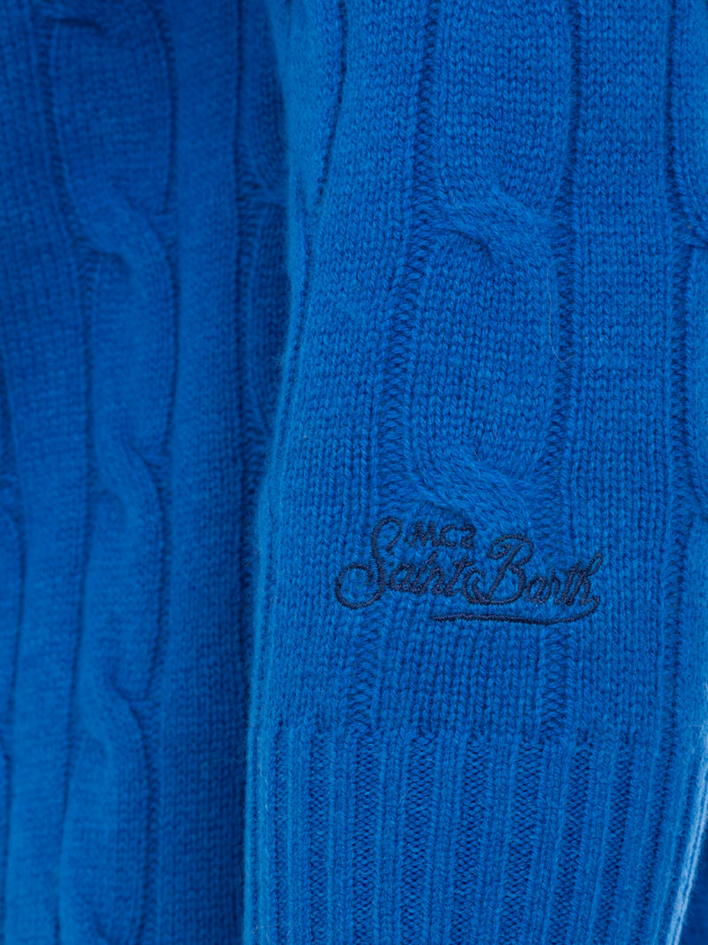 Man bluette blended cashmere crewneck sweater Regent