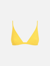 Woman yellow ribbed triangle