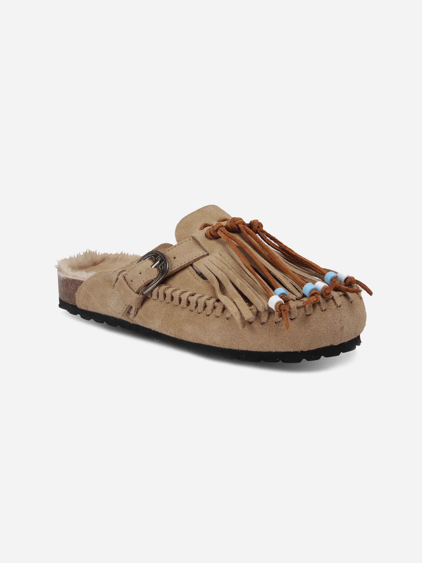 Beige Wildlederclogs Caribe | TAJI SONDEREDITION