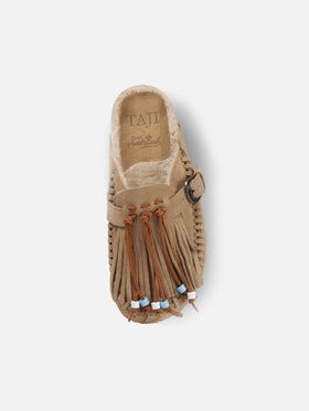 Beige Wildlederclogs Caribe | TAJI SONDEREDITION