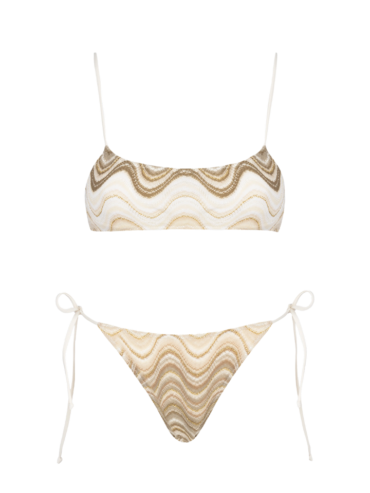 Damen-Bralette-Bikini aus Raschelstrick Sadie Marielle