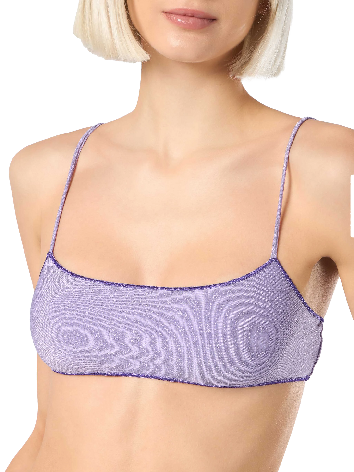 Woman lurex bralette beach top Sadie