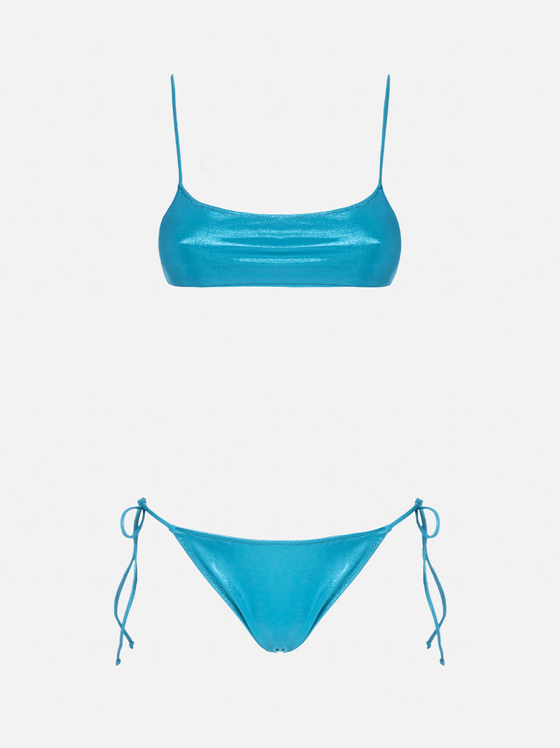 Damen Lamina blaugrüner Bralette-Bikini Sadie Marielle