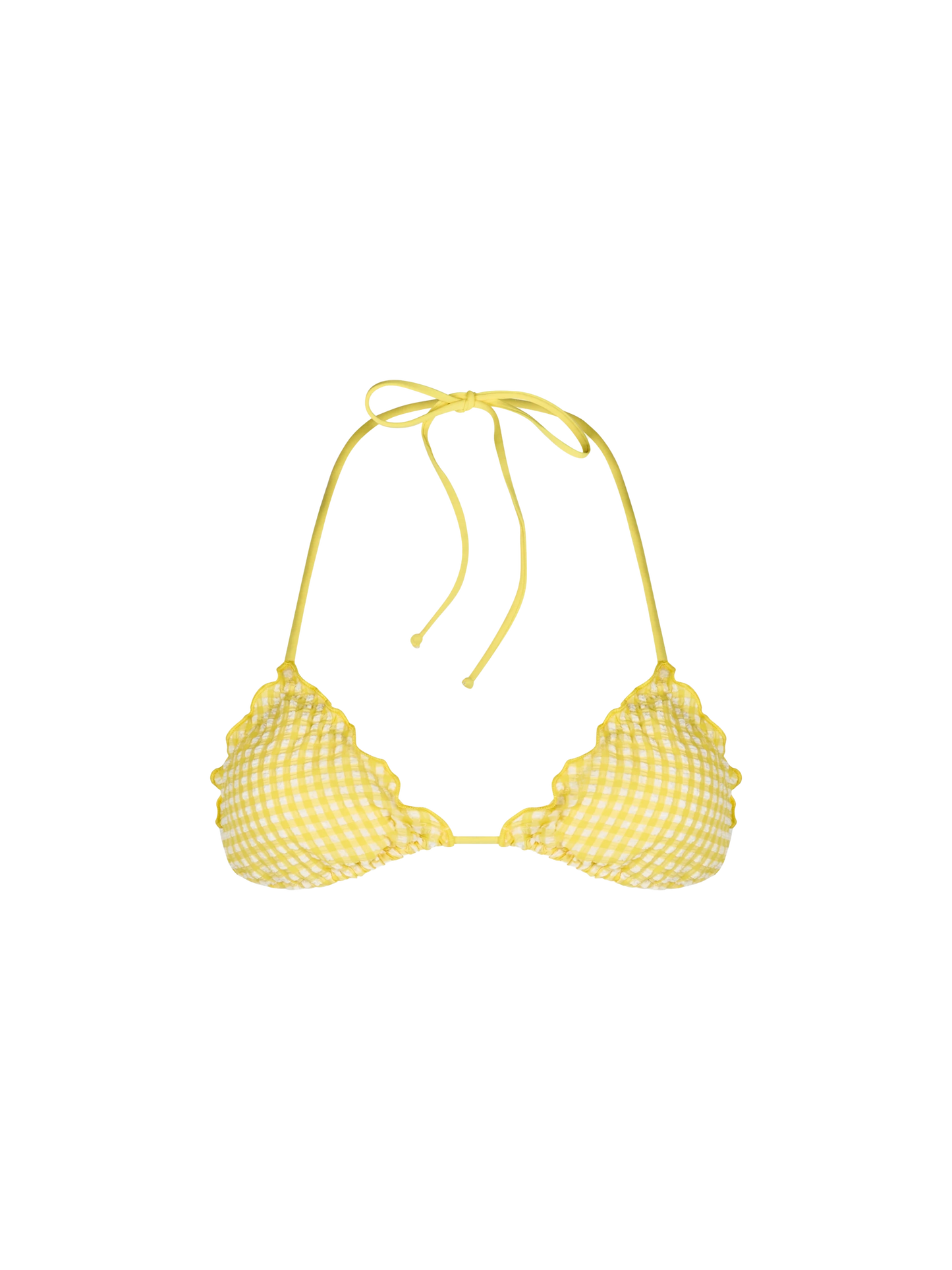 Klassisches Triangel-Strandoberteil aus Seersucker für Damen, Schütze