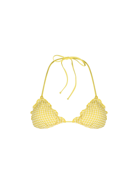 Klassisches Triangel-Strandoberteil aus Seersucker für Damen, Schütze
