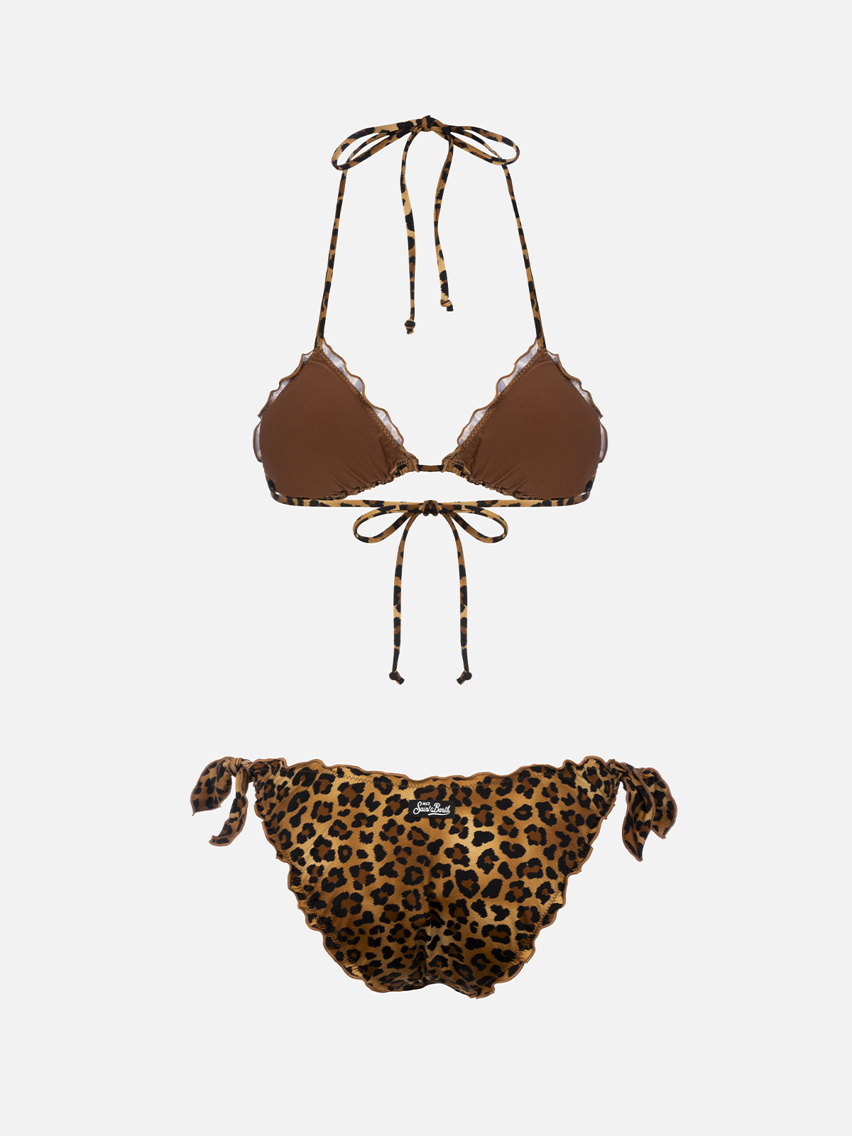 Bikini classico da donna a triangolo animalier Sarius
