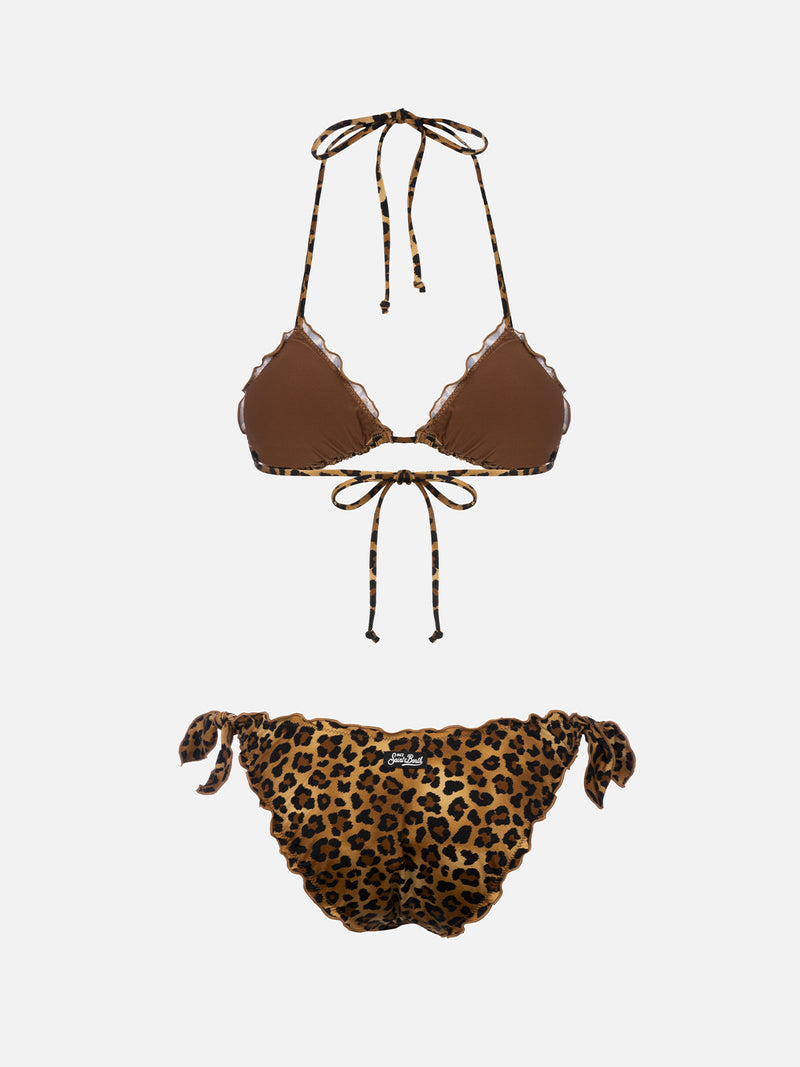 Woman animalier triangle classic bikini Sarius