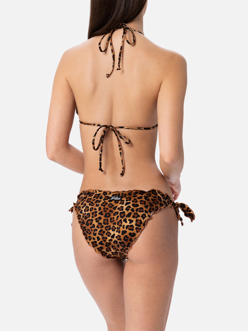 Bikini classico da donna a triangolo animalier Sarius