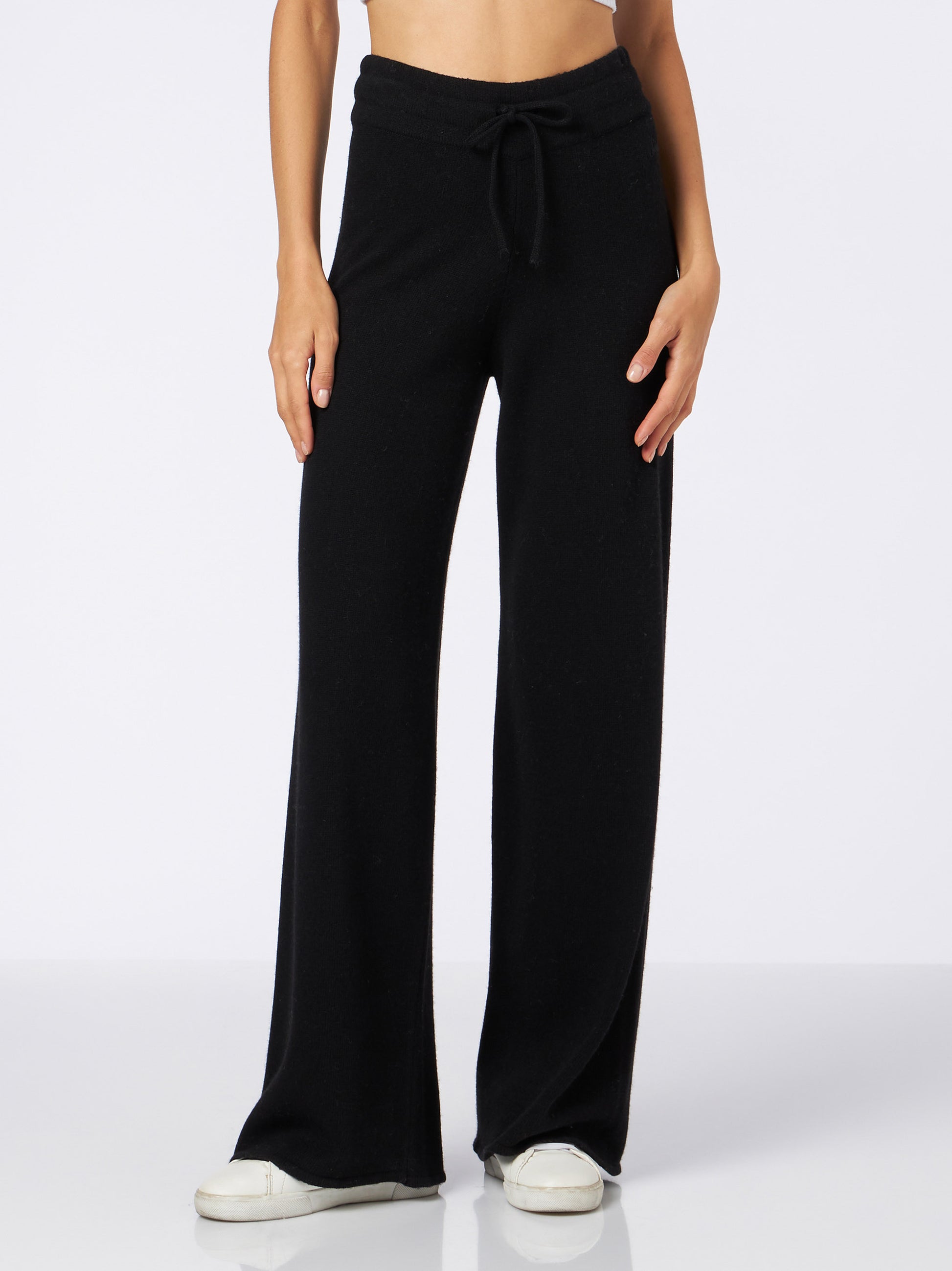 Knitted black palazzo pants - MC2 Saint Barth