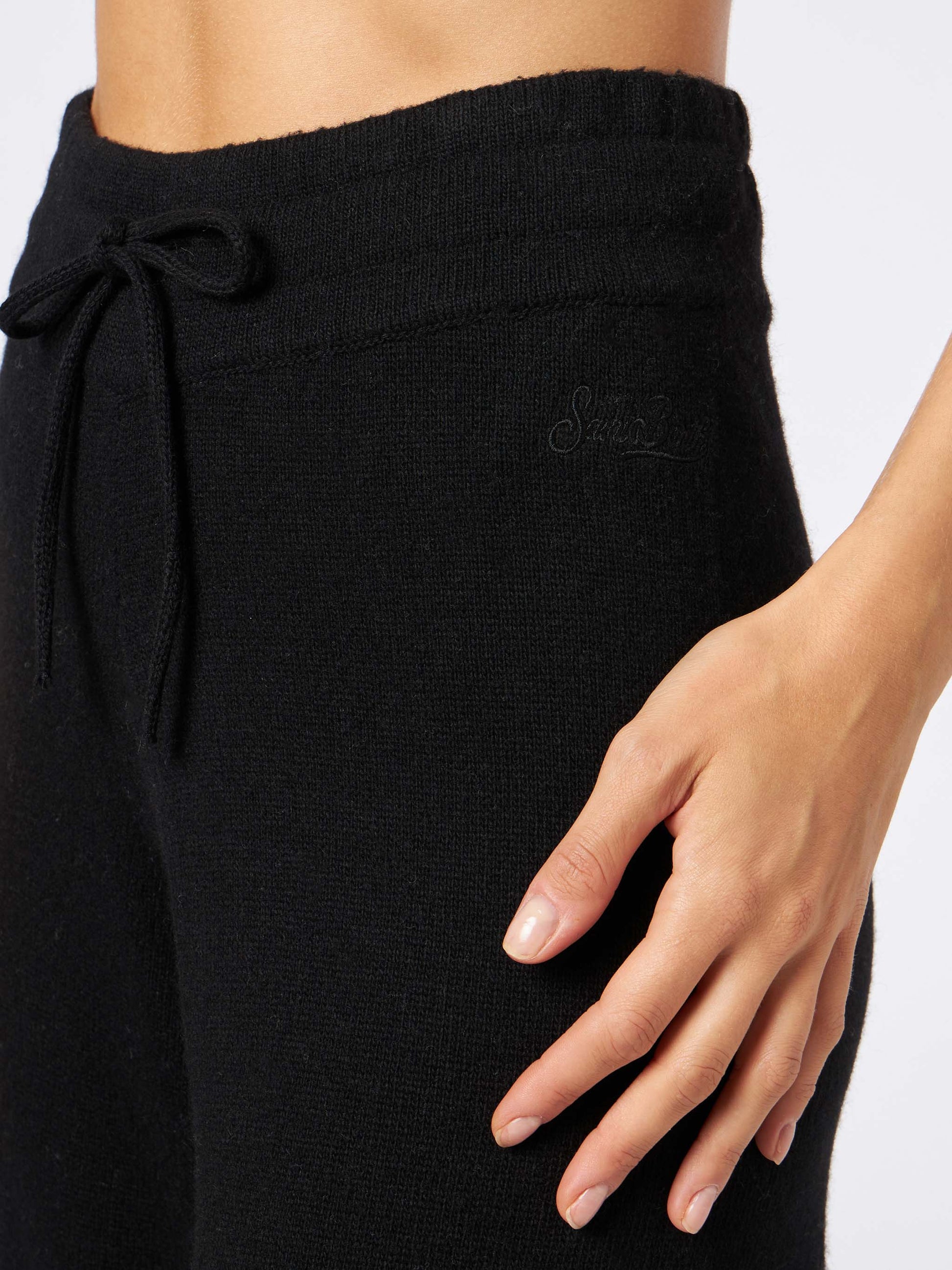 Knitted black palazzo pants - MC2 Saint Barth