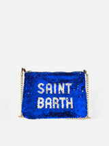 Pouch bag Parisienne bluette sequined pochette with shoulder strap