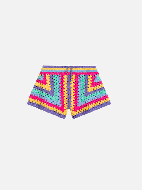 Girl crochet shorts - MC2 Saint Barth