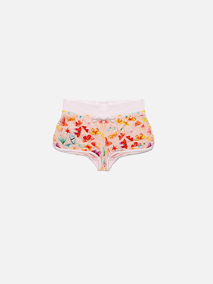 Coco beach shorts with buttrfly print