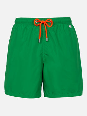 Man lightweight fabric grass green swim-shorts Lighting Pantone | PANTONE® SPECIAL EDITION