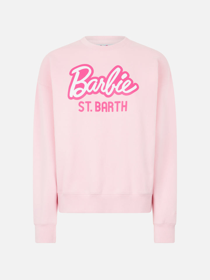 Woman fleece sweatshirt with Barbie St. Barth print | BARBIE SPECIAL EDITION - MC2 Saint Barth