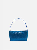 Mini bag with bluette rhinestones