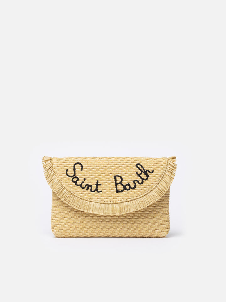 Strohpochette mit Fruchtanhängern