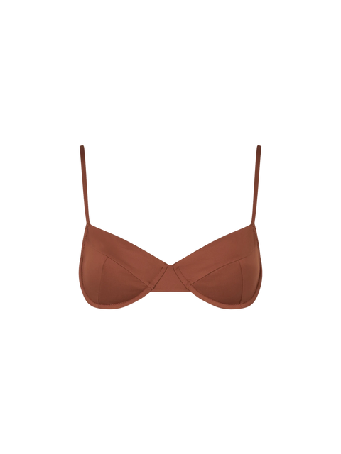 Woman brown underwired bralette swimsuit - MC2 Saint Barth