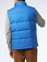 Man down padded wooly bluette vest with pockets