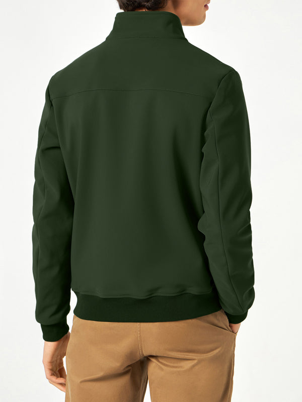 Man mid-weight military green bomber jacket