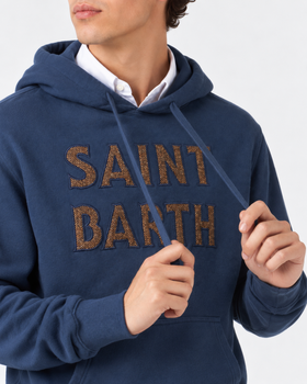 Tribeca blue hoodie with patch