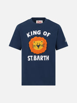 Boy cotton t-shirt with King of St. Barth terry patch