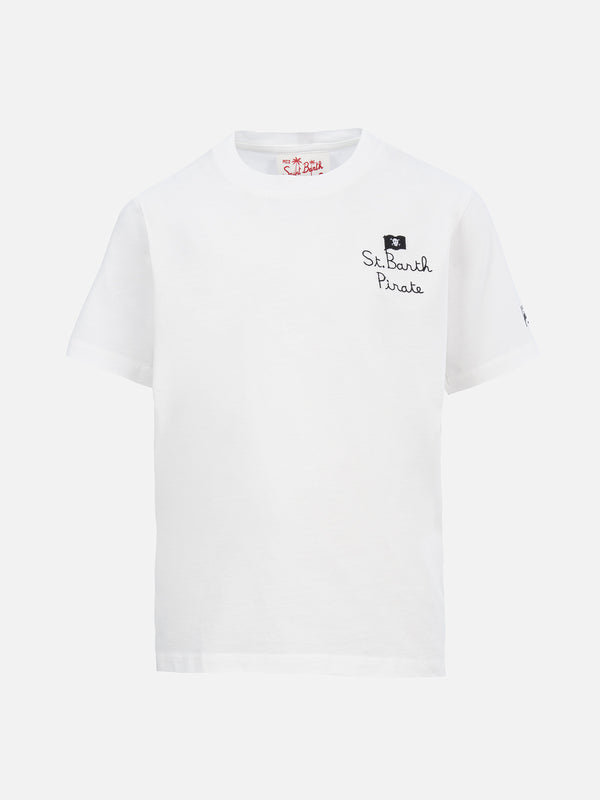 Baumwoll-T-Shirt für Jungen mit Snoopy-Aufdruck und St.-Barth-Piraten-Stickerei | SNOOPY PEANUTS SONDEREDITION
