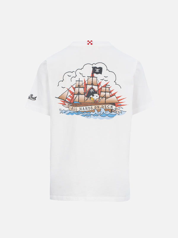 Boy cotton t-shirt with Snoopy print and St. Barth Pirate embroidery | SNOOPY PEANUTS SPECIAL EDITION