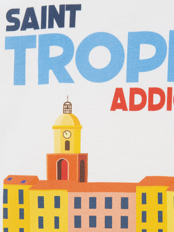 Baumwoll-T-Shirt für Jungen mit „Saint Tropez Addicted Postcard“-Aufdruck