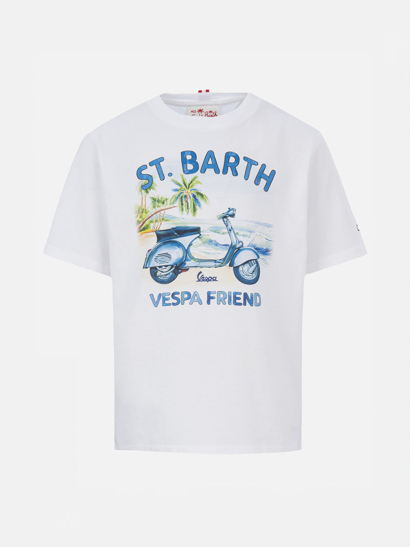 T-shirt da bambino in cotone con stampa amici St. Barth Vespa | EDIZIONE SPECIALE VESPA