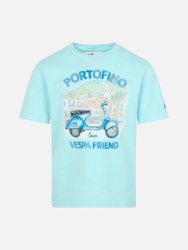 Baumwoll-T-Shirt für Jungen mit Aufdruck „Vespa Portofino Friends“ | VESPA-SONDEREDITION