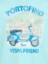 Baumwoll-T-Shirt für Jungen mit Aufdruck „Vespa Portofino Friends“ | VESPA-SONDEREDITION