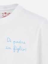 Cotton t-shirt with Di Padre in Figlio embroidery | SS LAZIO SPECIAL EDITION