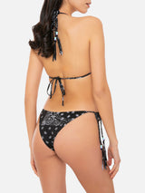 Bikini bandana nera con charms