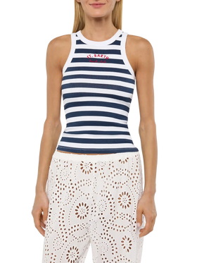 Ada striped ribbed cotton tank top