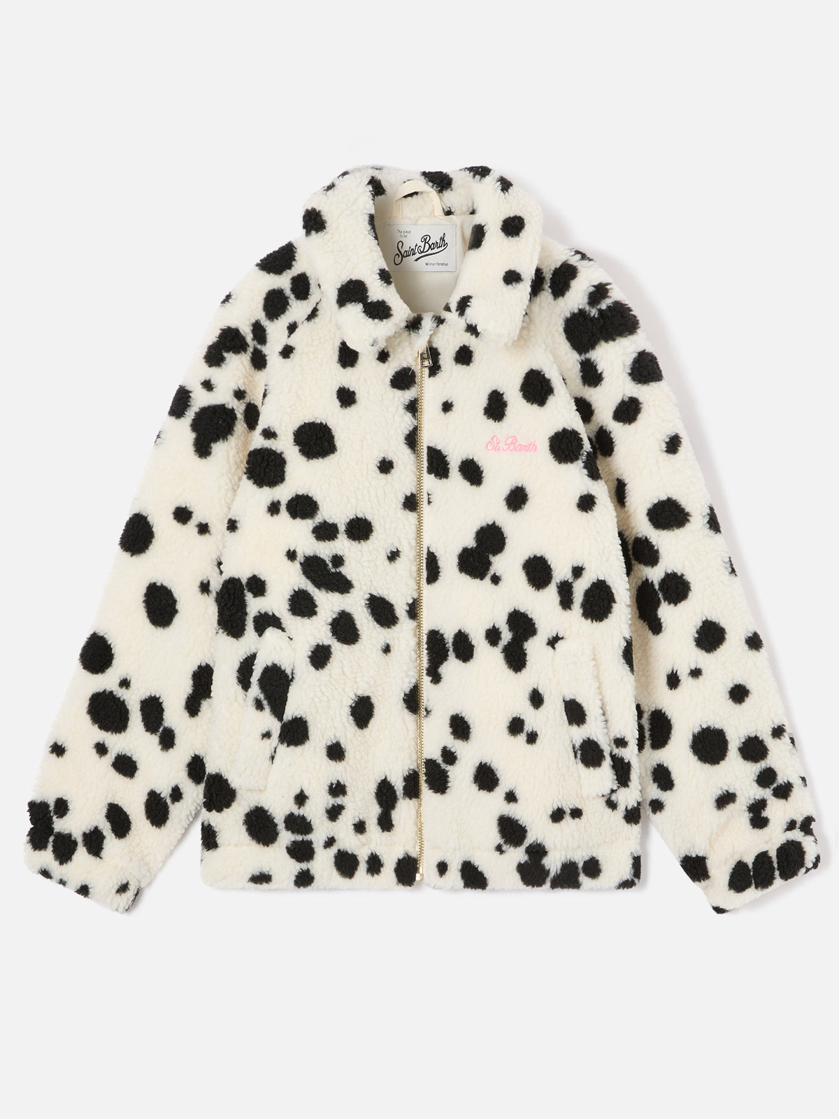 Giacca Abel panna in tessuto teddy con motivo dalmata | Special edition