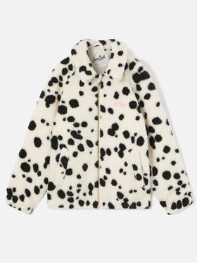 Giacca Abel panna in tessuto teddy con motivo dalmata | Special edition