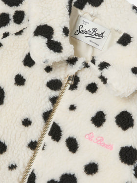 Giacca Abel panna in tessuto teddy con motivo dalmata | Special edition