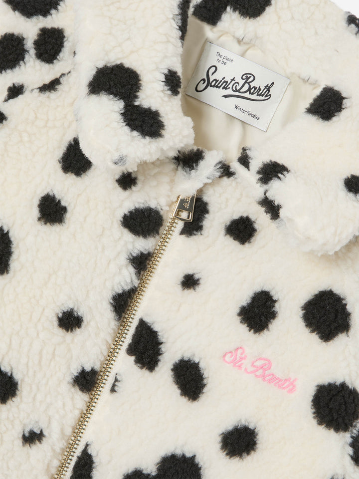 Veste teddy crème Abel à motif dalmatien | Special edition 