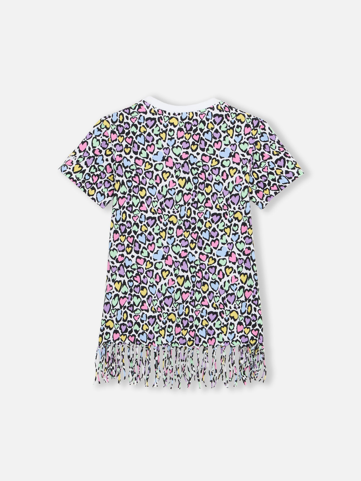 Abito Abbey da bambina con frange e stampa animalier