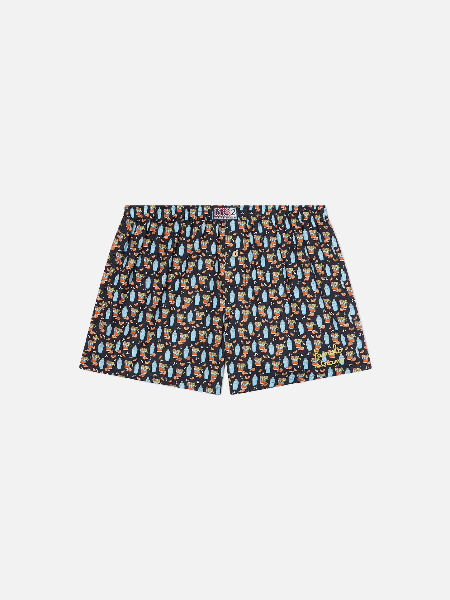 Adam cotton boxer shorts with cocktail print